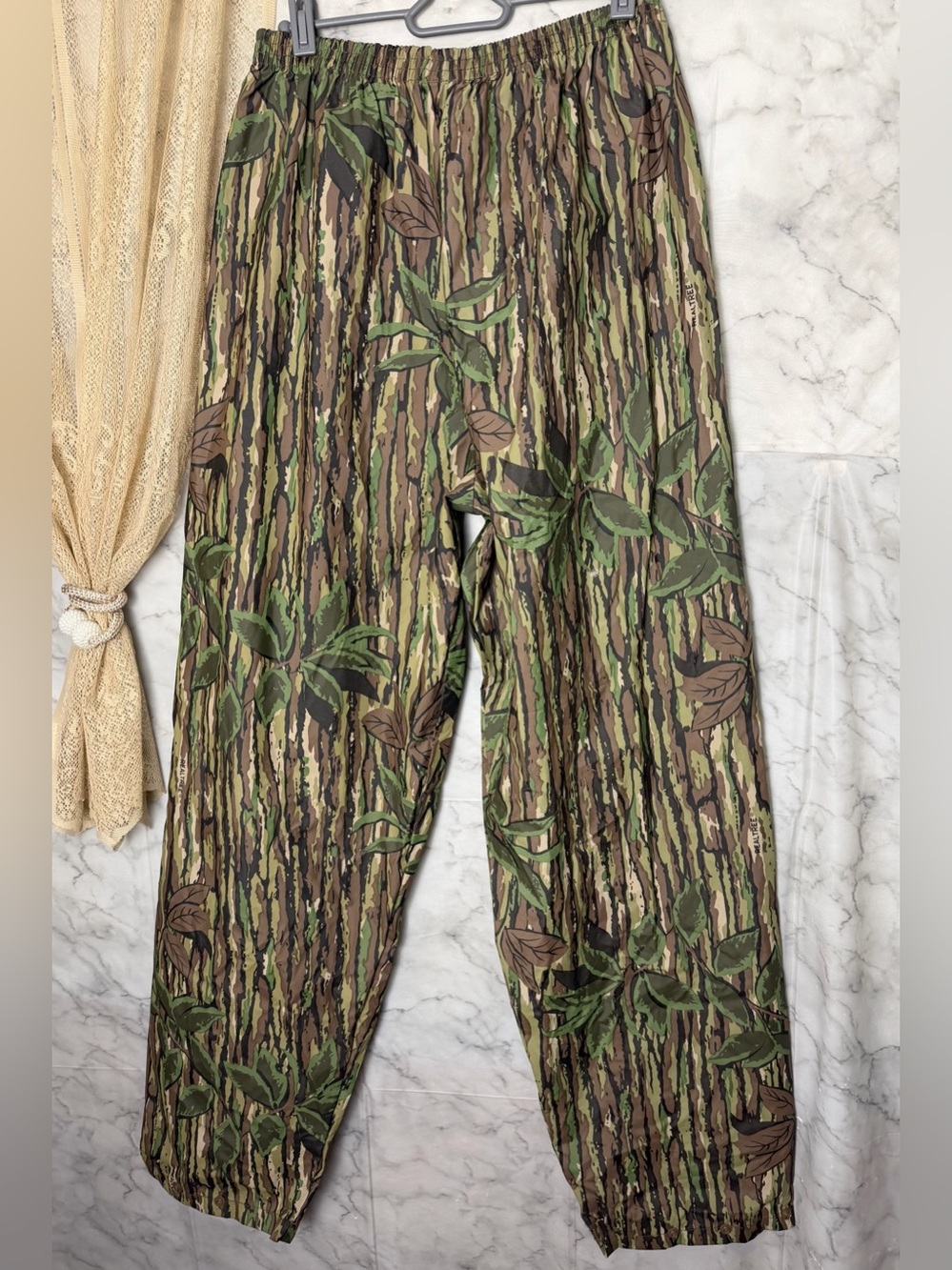 Rainfair Realtree Camo Waterproof Rain Hunting Pants Men’s XL PVC Lined Outdoor